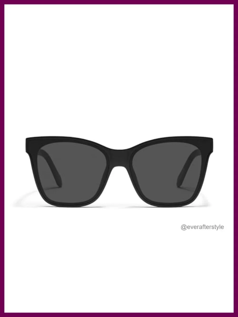 Oversized Square Sunglasses with UV-Protected Lenses and Protective Case